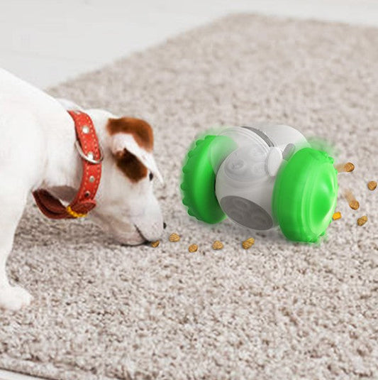KFX-6186429 Balance Car Dog Toy with Leakage Food Feeder Tumbler in Various Colors