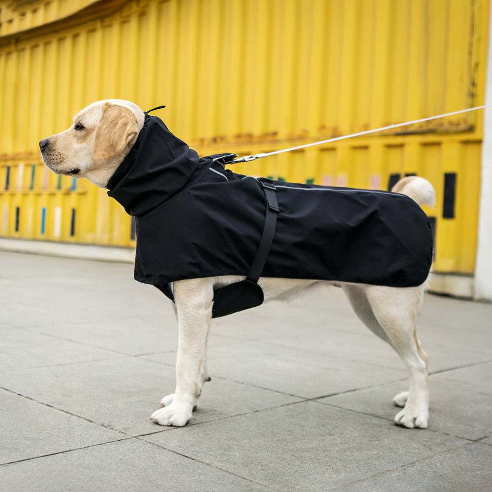 KFX-6187197 Waterproof Outdoor Pet Dog Raincoat in Yellow, Beige, Black - Sizes XL to 7XL