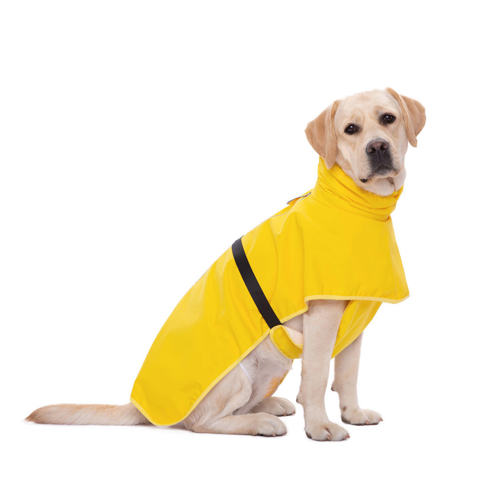 KFX-6187197 Waterproof Outdoor Pet Dog Raincoat in Yellow, Beige, Black - Sizes XL to 7XL