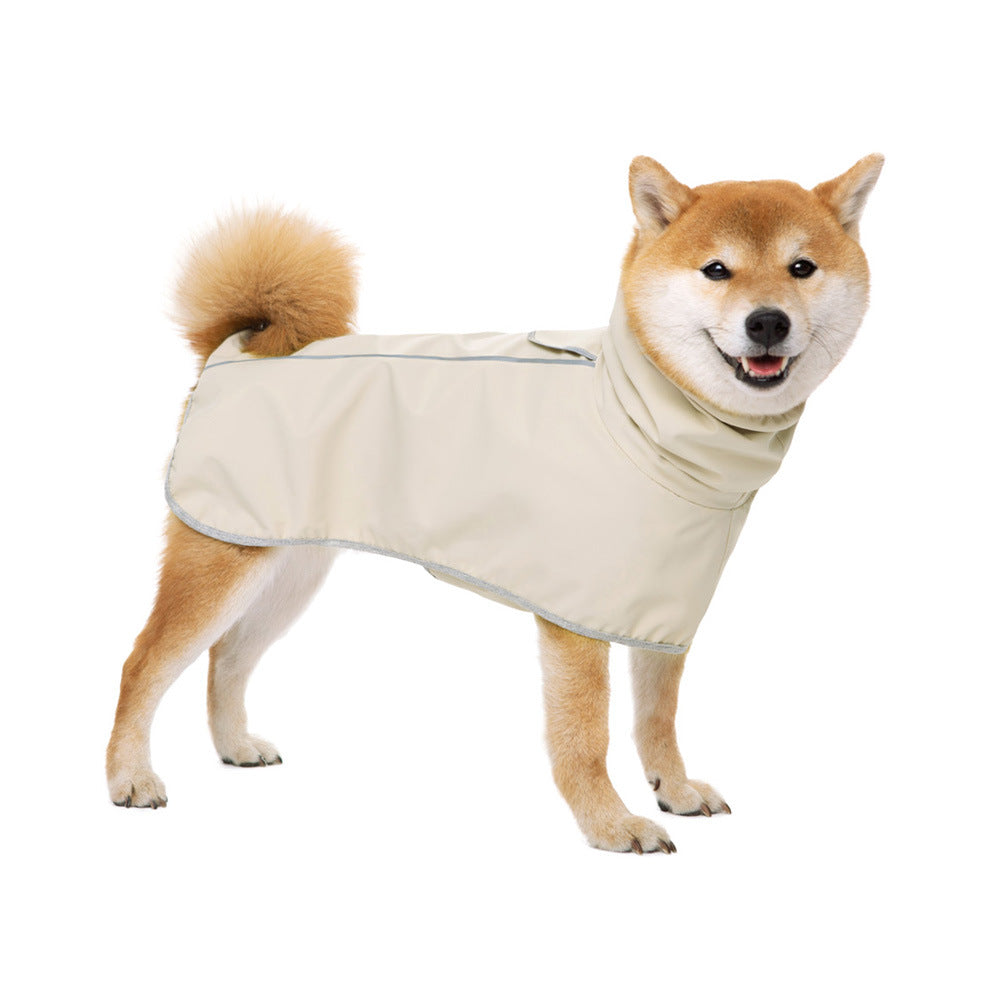 KFX-6187197 Waterproof Outdoor Pet Dog Raincoat in Yellow, Beige, Black - Sizes XL to 7XL