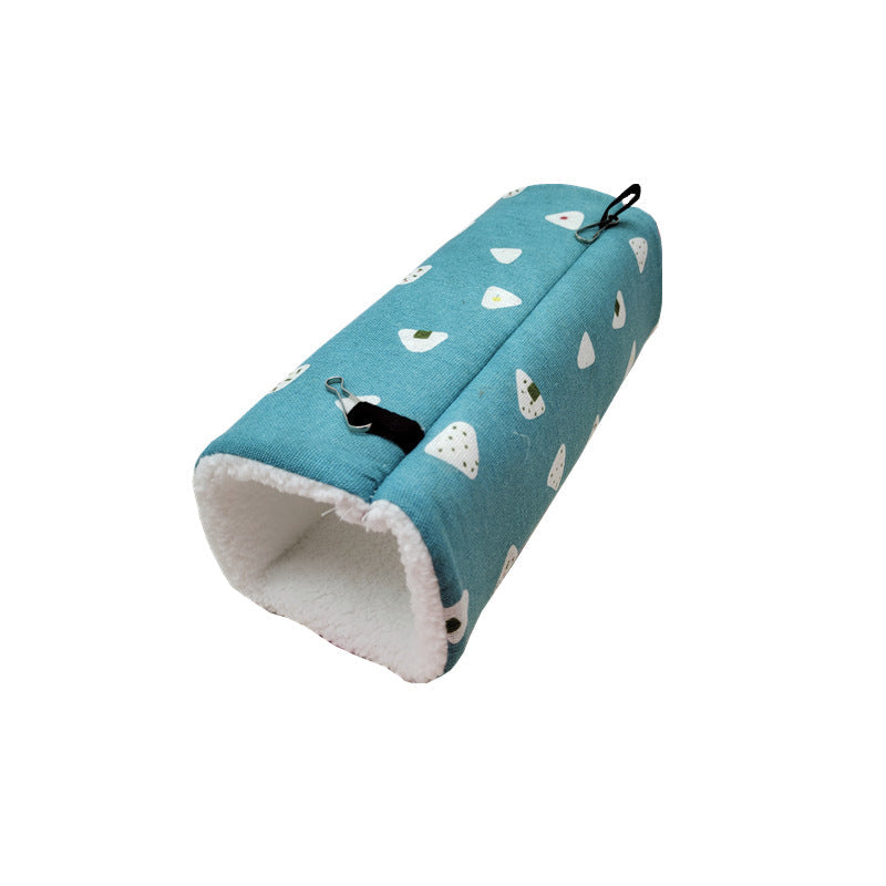 KFX-6187709 Super Soft Plush Tunnel Nest for Small Pets - Ideal for Hamsters, Mice, and Guinea Pigs