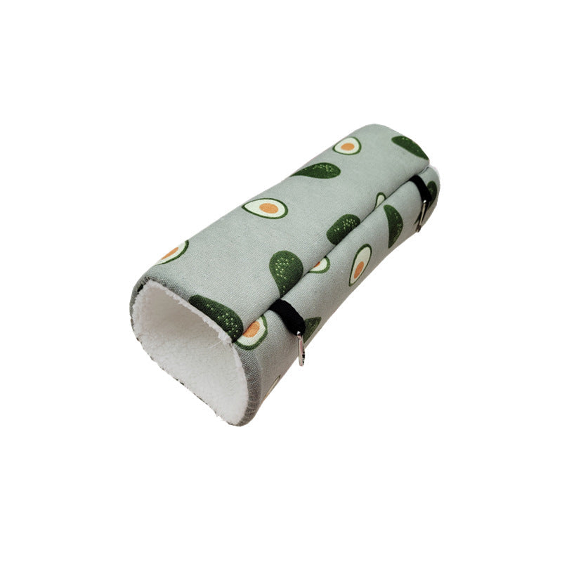 KFX-6187709 Super Soft Plush Tunnel Nest for Small Pets - Ideal for Hamsters, Mice, and Guinea Pigs