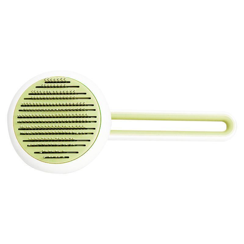 KFX-6189885 High-Density Pin Dog & Cat Grooming Comb with Automatic Hair Release and Comfortable Grip