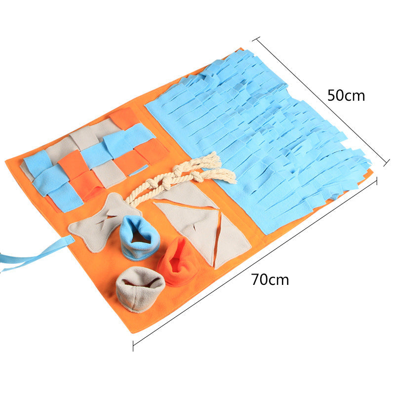 KFX-6190269 Dog Bite Resistant Sniffing Pad for Stress Relief and Slow Food Training - 50x70cm in Orange or Pink