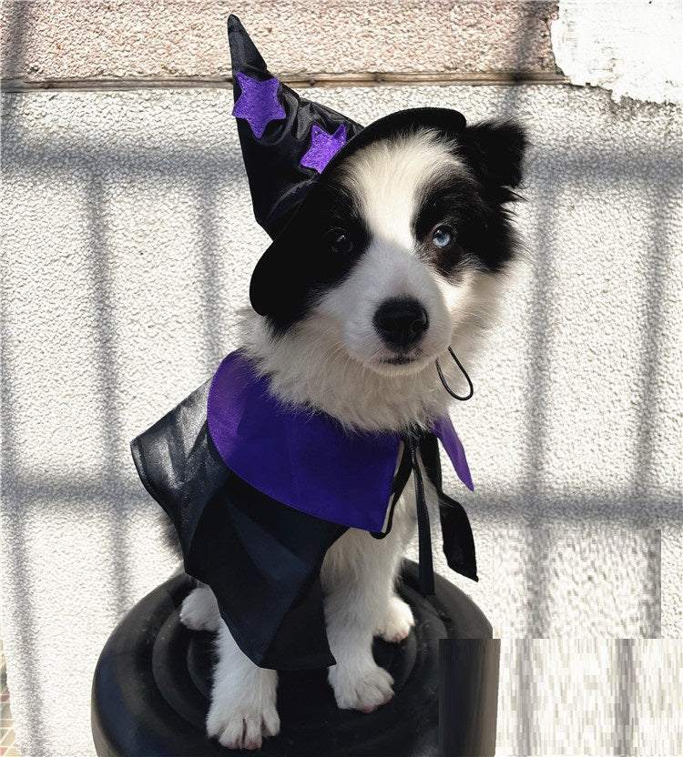 KFX-6193981 Halloween Cloak and Hat Set for Cats and Small to Medium Dogs