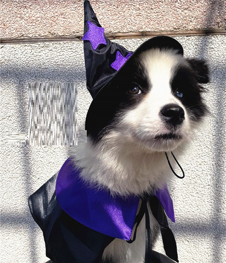 KFX-6193981 Halloween Cloak and Hat Set for Cats and Small to Medium Dogs