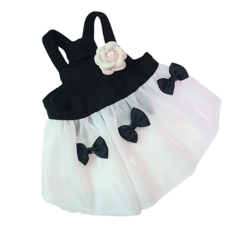 KFX-6196541 Summer Light Cotton and Linen Pet Skirt for Cats and Dogs, Tutu Style, Multiple Sizes Available