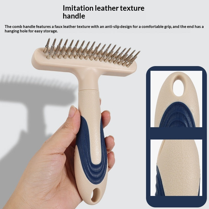 KFX-6199741 Multi-Functional Pet Grooming Brush for Dogs and Cats - Combines Detangling and Hair Removal