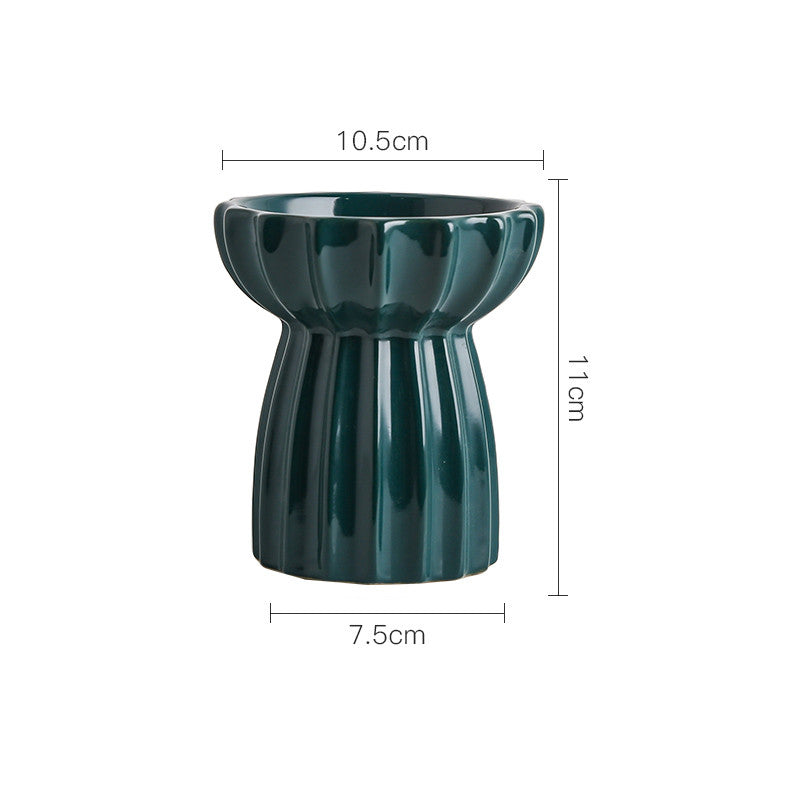KFX-6200125 Tall Porcelain Cat Bowl - Elegant Design for Comfortable Feeding