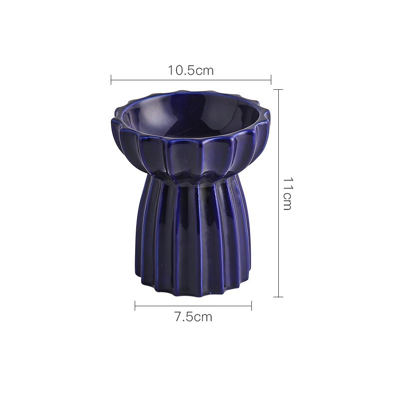 KFX-6200125 Tall Porcelain Cat Bowl - Elegant Design for Comfortable Feeding