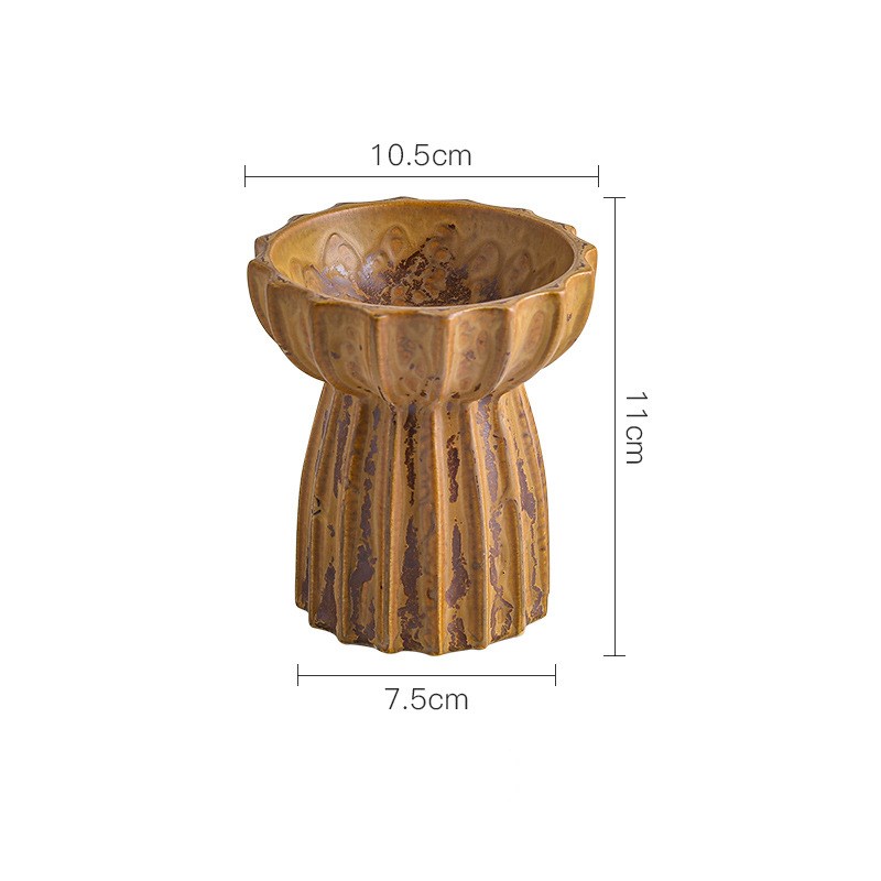 KFX-6200125 Tall Porcelain Cat Bowl - Elegant Design for Comfortable Feeding