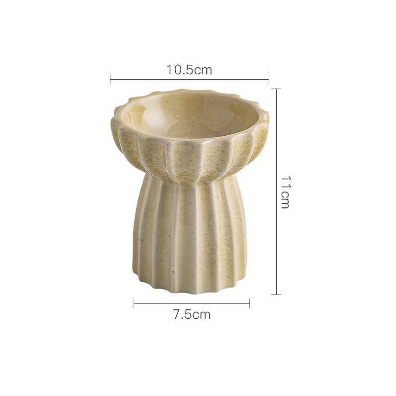 KFX-6200125 Tall Porcelain Cat Bowl - Elegant Design for Comfortable Feeding
