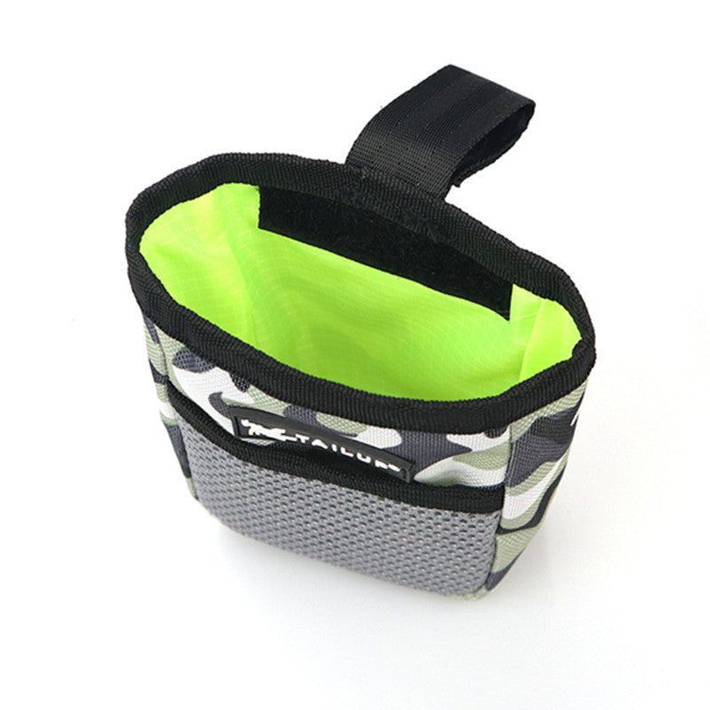 KFX-6200381 Portable Outdoor Dog Snack Pack - Soft Oxford Fabric, 9x4x13cm, Geometric Design