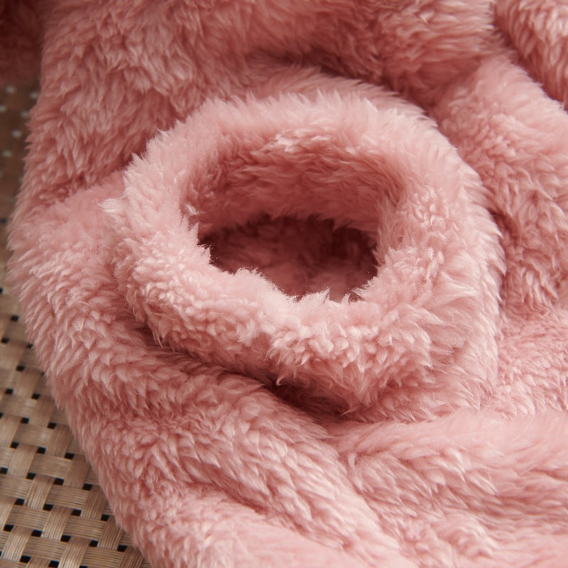 KFX-6200509 Plush Cartoon Pet Clothes for Autumn and Winter - Thick Legs, Available in Multiple Sizes