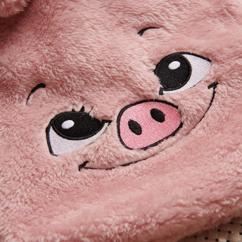 KFX-6200509 Plush Cartoon Pet Clothes for Autumn and Winter - Thick Legs, Available in Multiple Sizes