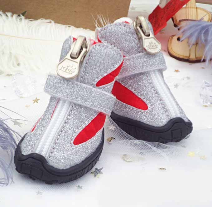 KFX-6200765 Breathable Pet Shoes in Red, Black, Blue for Dogs - Non-Slip and Wear-Resistant Design