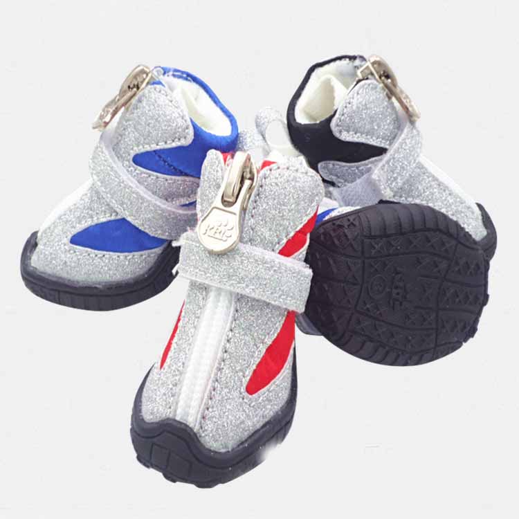 KFX-6200765 Breathable Pet Shoes in Red, Black, Blue for Dogs - Non-Slip and Wear-Resistant Design