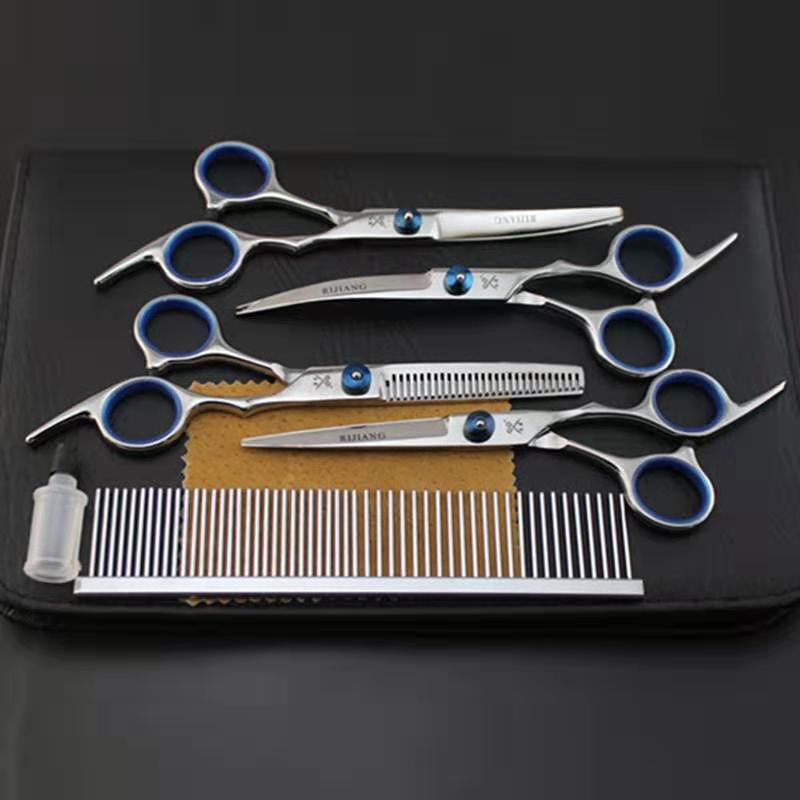KFX-6205501 7-Inch Stainless Steel Pet Grooming Shears for Dogs, Cats, and Small Animals