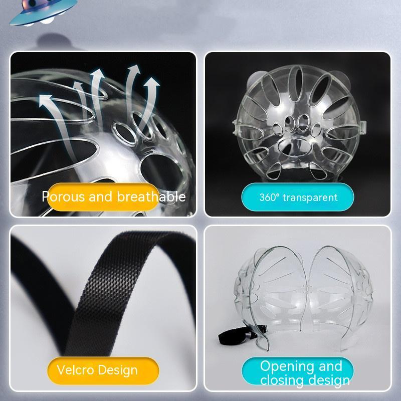 KFX-6205885 Transparent Cat Head Cover Muzzle Collar for Safe Anti-Biting Protection
