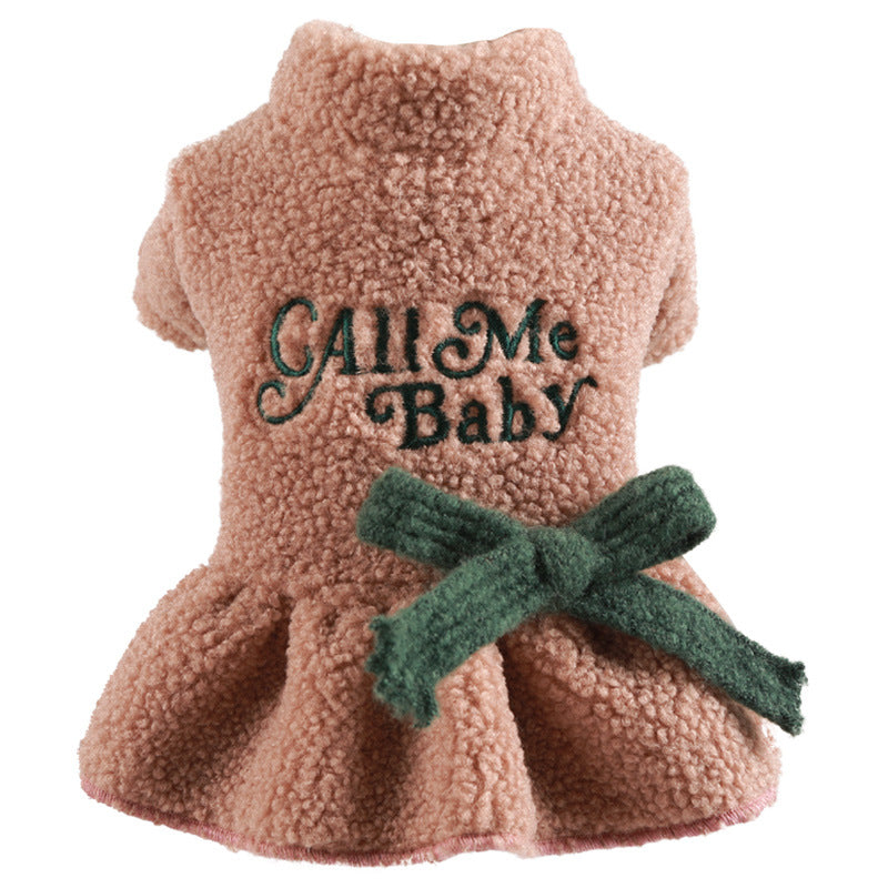 KFX-6210237 Cozy Baby Letter Skirt in Pink and Dark Blue for Pets