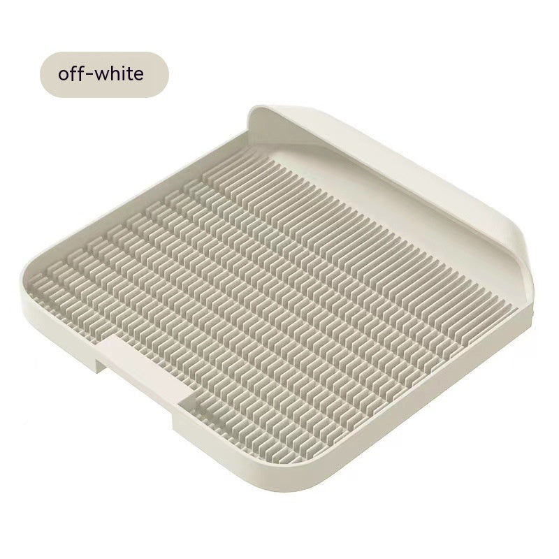 KFX-6211517 Bamboo Charcoal Cat Litter Pad Mat - Pet Supplies in Gray and Cream Yellow 37x37x8CM