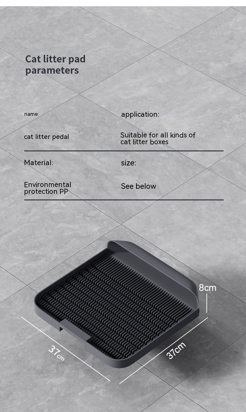 KFX-6211517 Bamboo Charcoal Cat Litter Pad Mat - Pet Supplies in Gray and Cream Yellow 37x37x8CM