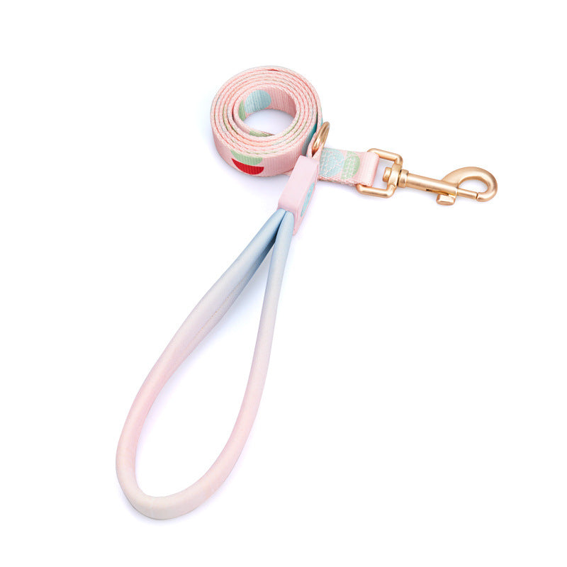 KFX-6214717 Y-Shaped Nylon Chest Strap Leash for Small Dogs - Adjustable Fit with Zinc Alloy Hook