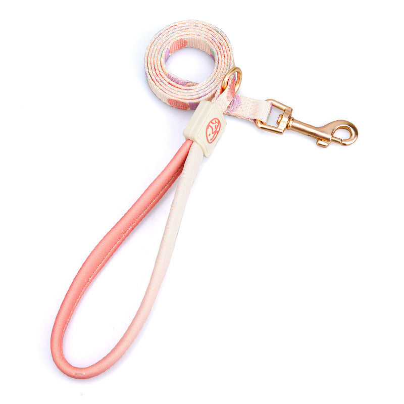 KFX-6214717 Y-Shaped Nylon Chest Strap Leash for Small Dogs - Adjustable Fit with Zinc Alloy Hook