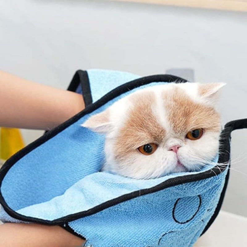 KFX-6215101 Chenilla Pet Bath Towel for Dogs and Cats - Quick-Dry Water Absorbent Towel, 53x22cm