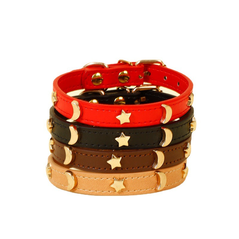 KFX-6217405 Star Moon Anti-Bite Pet Collar in Monochrome Colors for All Seasons
