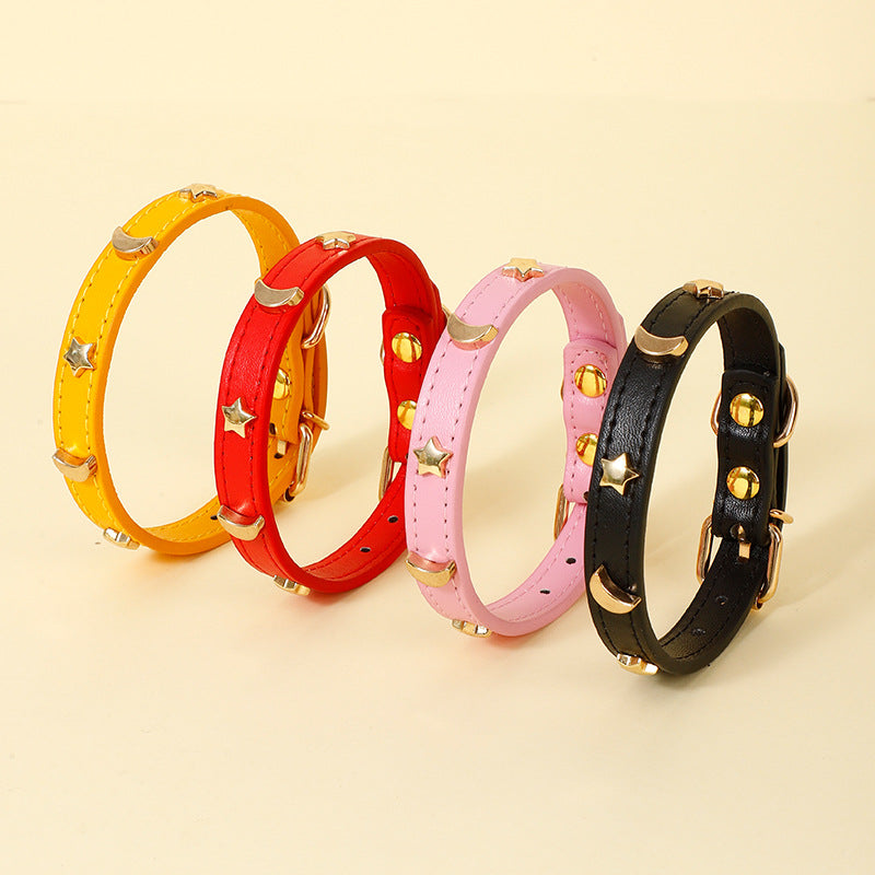 KFX-6217405 Star Moon Anti-Bite Pet Collar in Monochrome Colors for All Seasons