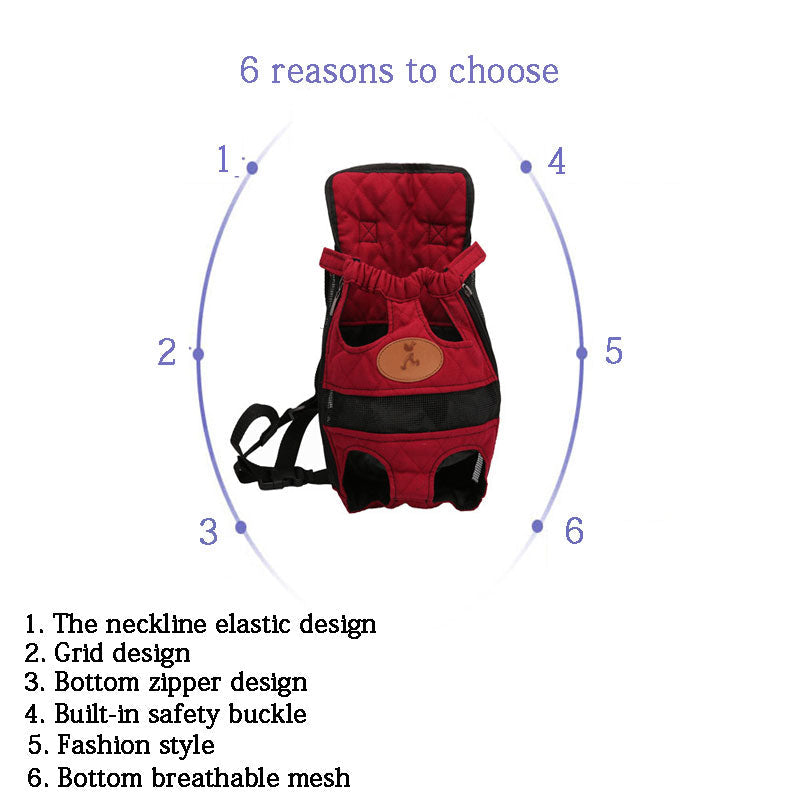KFX-6217661 Adjustable Nylon Pet Carry Bag for Dogs and Cats - Multiple Sizes Available
