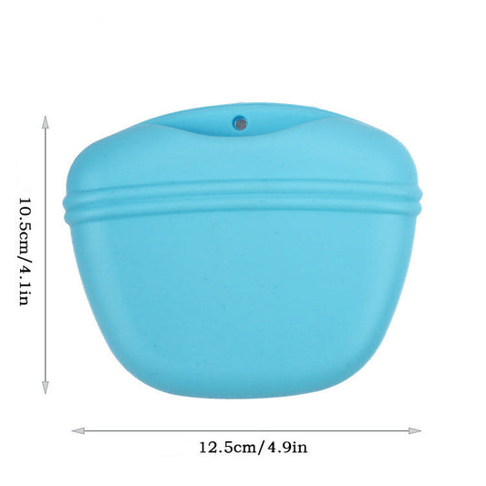 KFX-6218685 Portable Dog Training Waist Bag for Treats and Snacks - Lightweight Silicone Food Storage Pouch