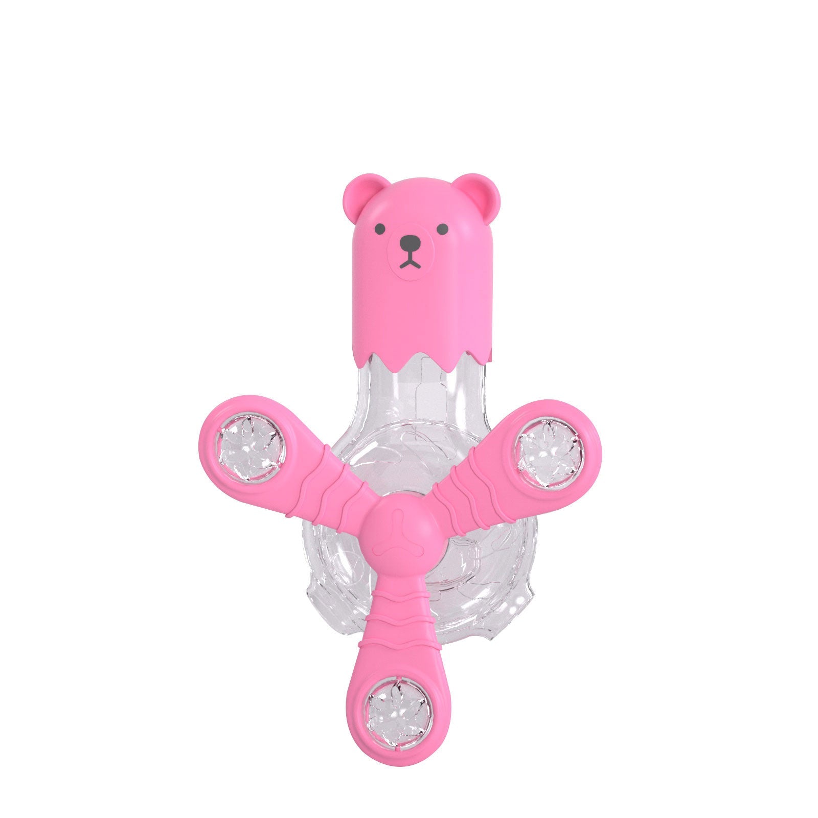 KFX-6219197 Interactive Cat Toy with Light and Sound - Multi-Function Rotating Feeder in Blue, Yellow, Off-White, Pink