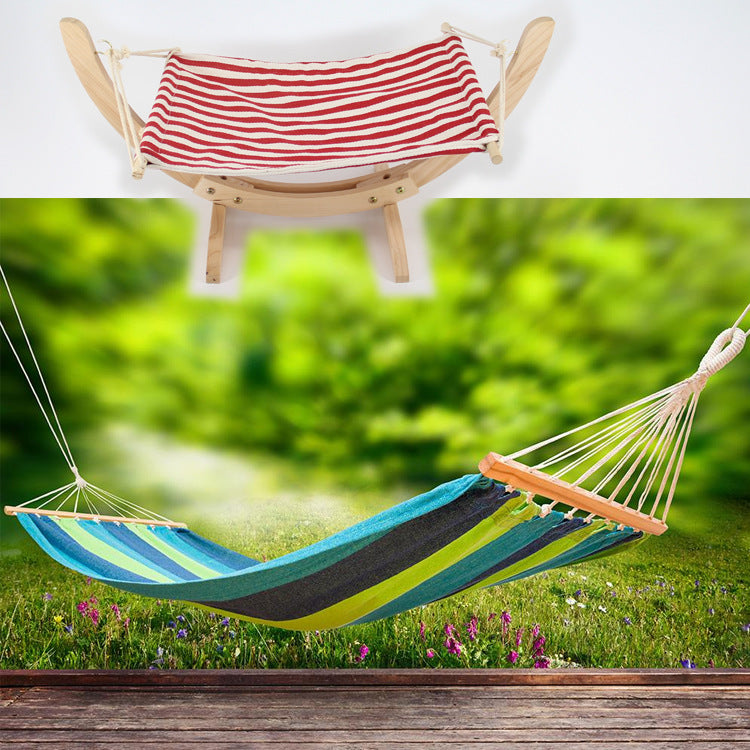 KFX-6222781 Removable and Washable Breathable Cat Hammock with Wooden Frame and Plush Mattress