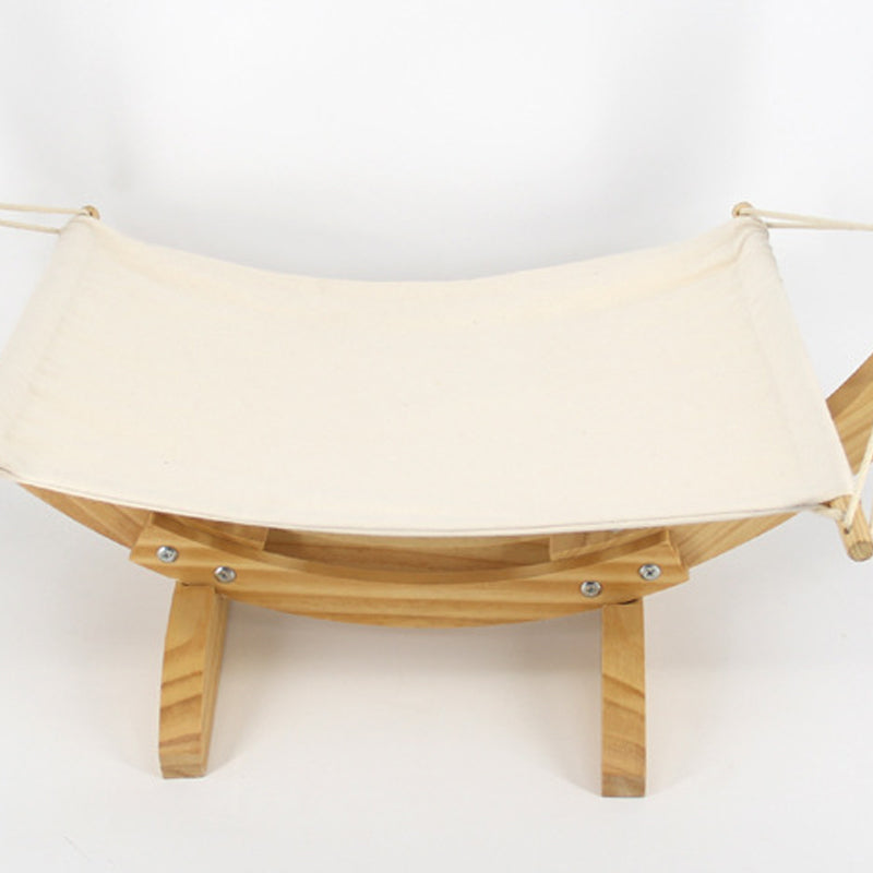 KFX-6222781 Removable and Washable Breathable Cat Hammock with Wooden Frame and Plush Mattress