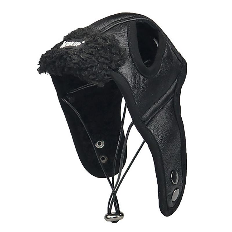 KFX-6223549 Pilot Hat for Small and Medium-Sized Dogs - Adjustable Flying Cap in Black and Brown
