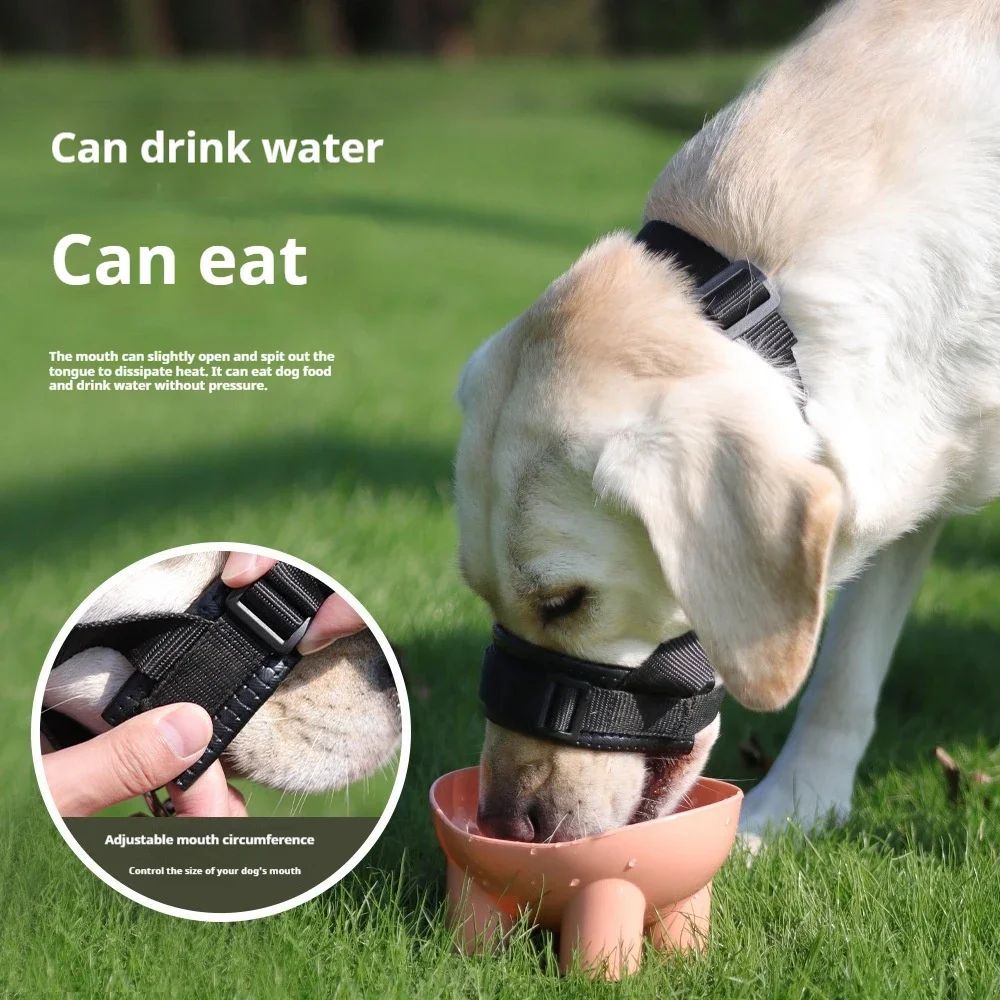 KFX-6224445 Adjustable Anti-Bite & Anti-Barking Dog Muzzle with Soft Foam and Enhanced Comfort
