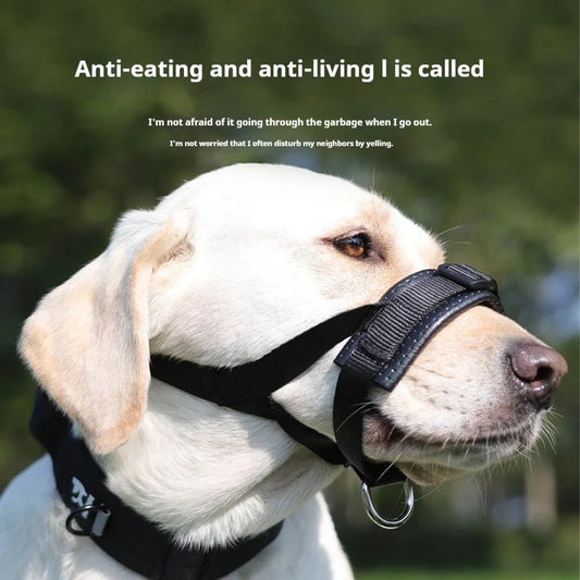 KFX-6224445 Adjustable Anti-Bite & Anti-Barking Dog Muzzle with Soft Foam and Enhanced Comfort