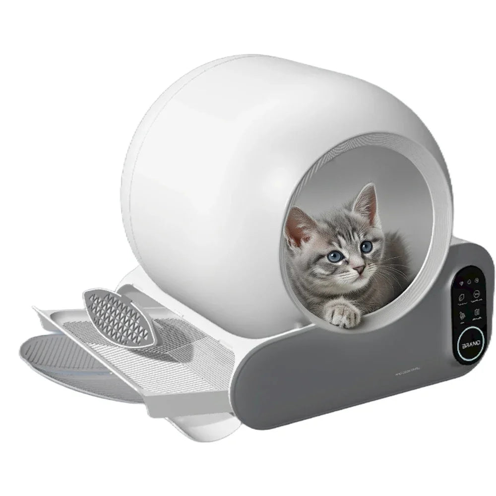 KFX-622675 Automatic Self-Cleaning Cat Litter Box with 70L Capacity and Odor Control Features