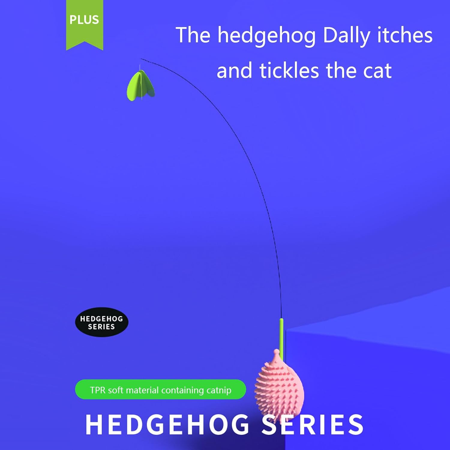 KFX-6234173 Hedgehog-Shaped Interactive Cat Toy and Scratcher for Playtime and Grooming