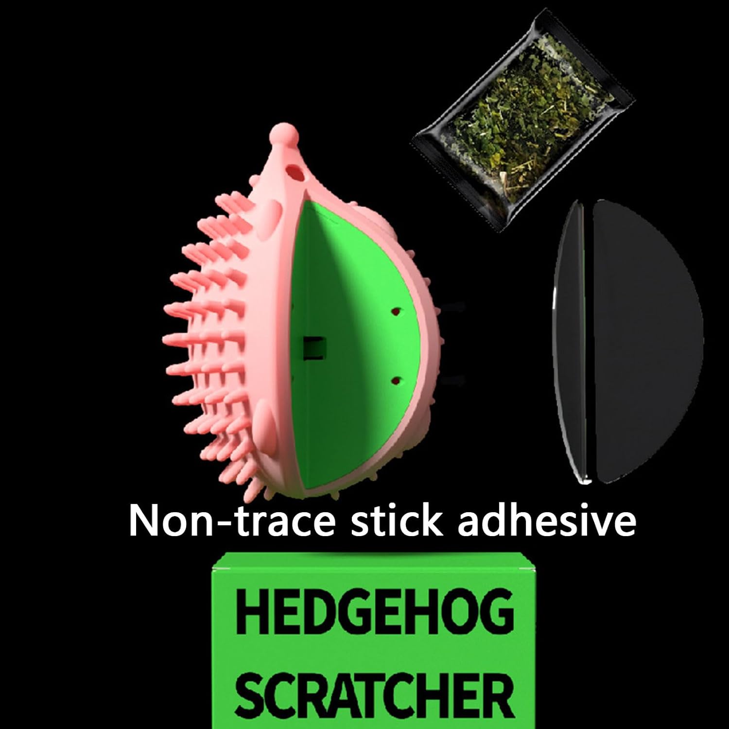 KFX-6234173 Hedgehog-Shaped Interactive Cat Toy and Scratcher for Playtime and Grooming