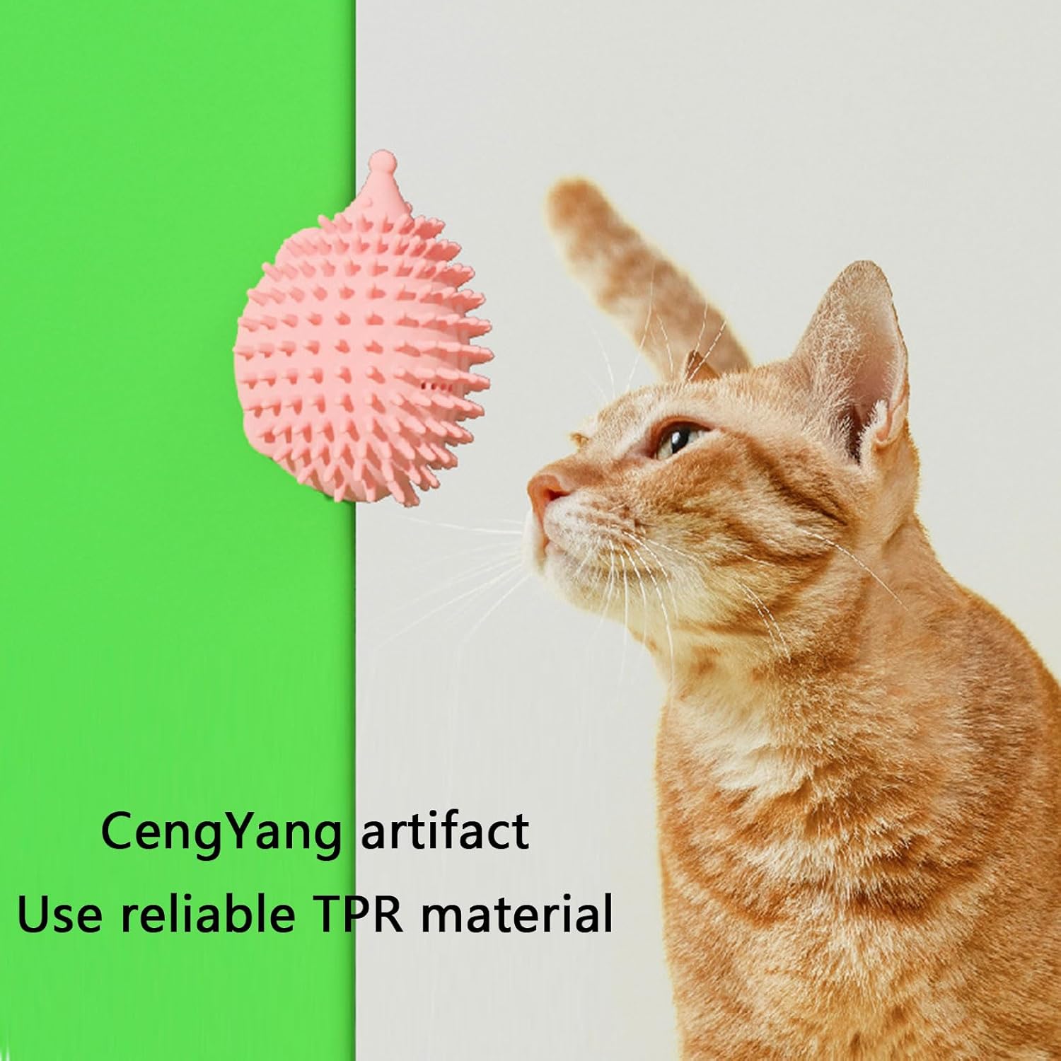 KFX-6234173 Hedgehog-Shaped Interactive Cat Toy and Scratcher for Playtime and Grooming