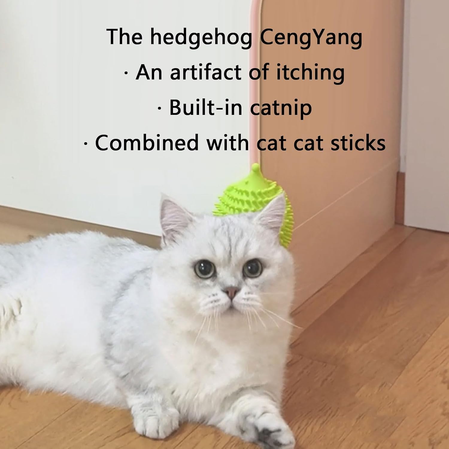 KFX-6234173 Hedgehog-Shaped Interactive Cat Toy and Scratcher for Playtime and Grooming