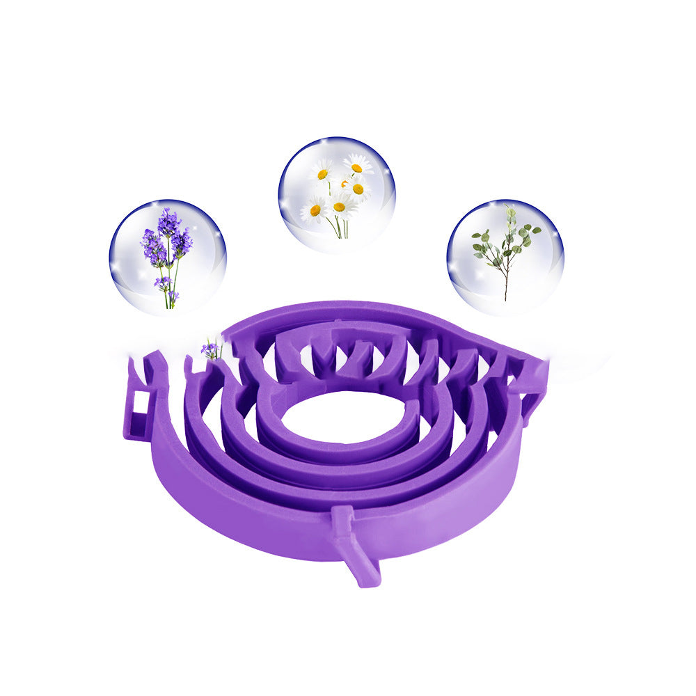 KFX-6234685 Anxiety-Relieving Adjustable Pet Collars for Large Dogs (62cm) & Small Cats (38cm) - Durable Plastic Design