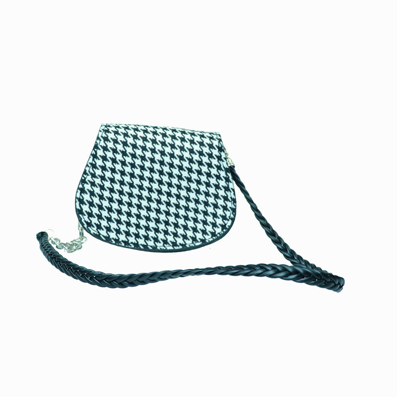 KFX-6235069 Pet Backpack Carrier for Small Dogs and Cats - Adjustable Chain & Houndstooth Design