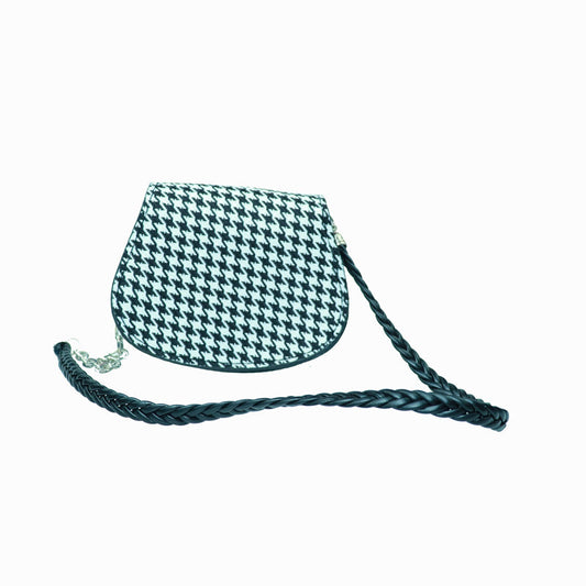 KFX-6235069 Pet Backpack Carrier for Small Dogs and Cats - Adjustable Chain & Houndstooth Design