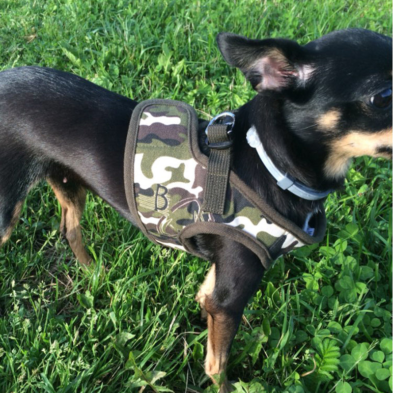 KFX-6235965 Leopard Print and Camouflage Heart Chest Strap in Sandwich Mesh and Cotton Canvas