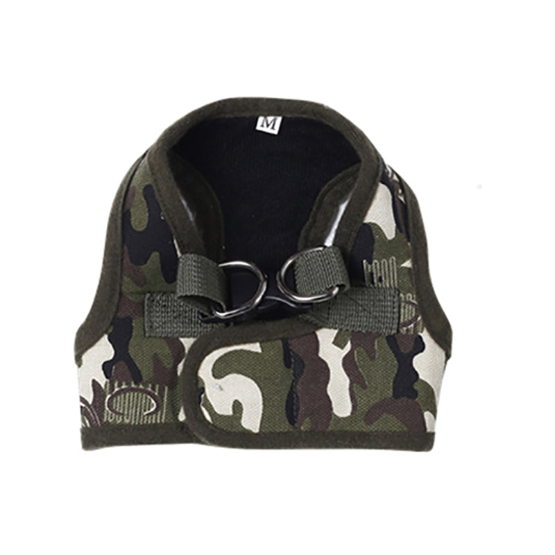 KFX-6235965 Leopard Print and Camouflage Heart Chest Strap in Sandwich Mesh and Cotton Canvas