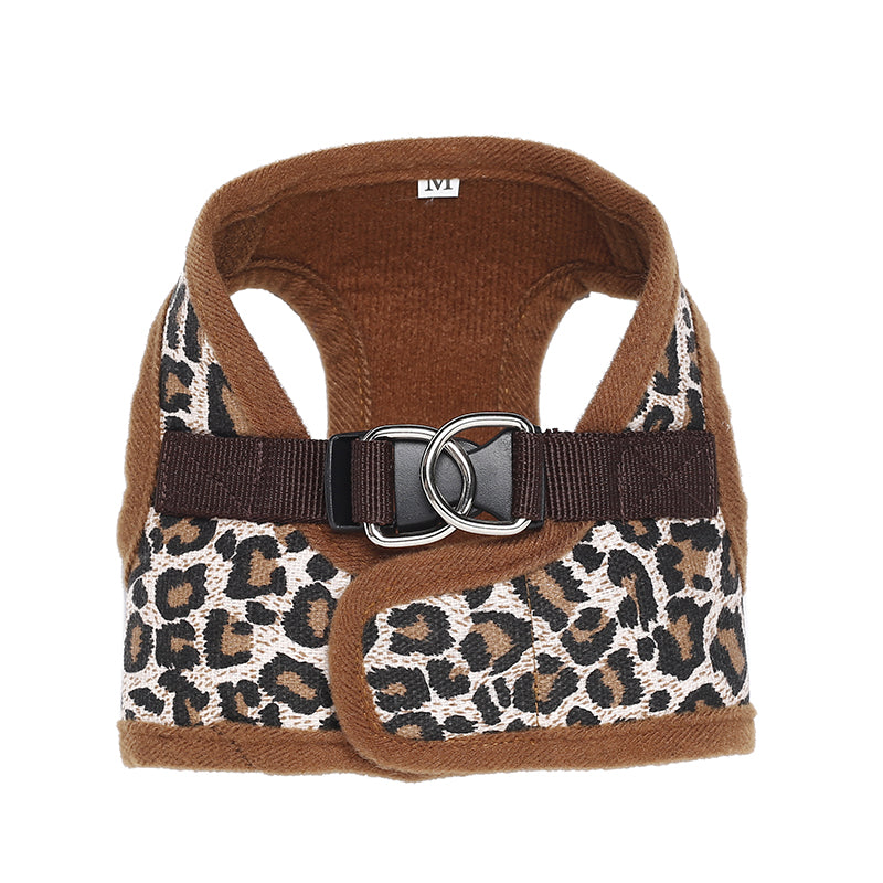 KFX-6235965 Leopard Print and Camouflage Heart Chest Strap in Sandwich Mesh and Cotton Canvas
